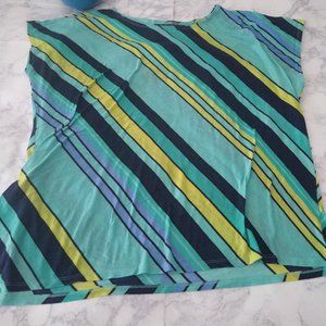 Lane bryant Navy diagonal striped asymmetrical